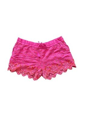 Vineyard Vines Pink Eyelet Scallop Hem Shorts XL Preppy Summer